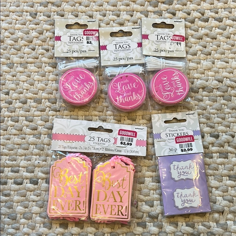 Best day ever love and thanks Gift Tags and Stickers Set